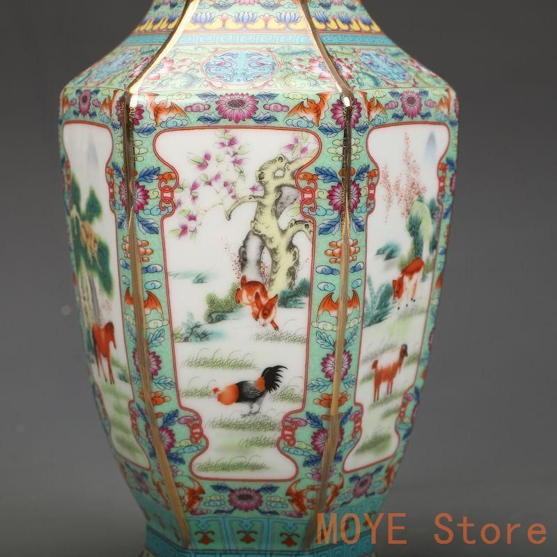 清乾隆蒔絵十二支瓶 景徳鎮 陶磁器 装飾品 現代工芸品 美術品