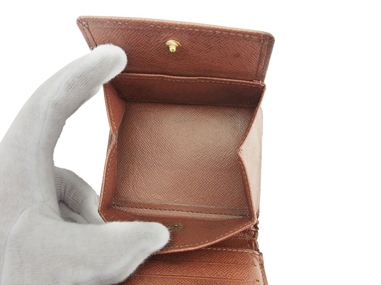 LOUIS VUITTON 二つ折り財布 ブラウン 保存袋付き Louis Vuitton 二つ折り財布 ブラウン ルイ ヴィトン Louis