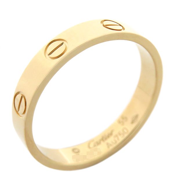 カルティエ Cartier リング 指輪 ミニ ラブリング K18YG イエローゴールド #55(JP15) Au750 18金  B4085055【中古】