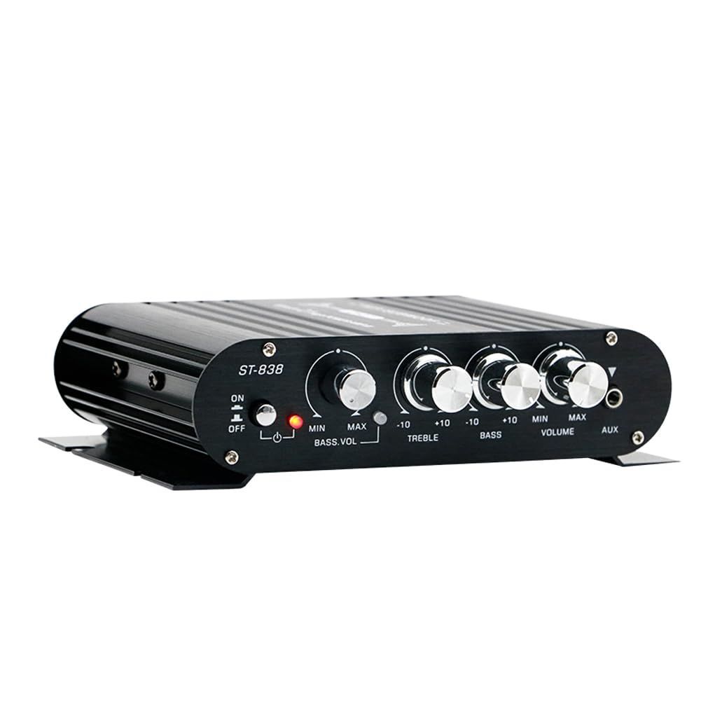 2.1チャンネルパワーアンプ,ステレオベースサウンドアンプ,rms,20w x 2  40w,クラスd,ミニメディアプレーヤー,mp3カー,ブラックホームアンプ,12v,ST-838 - AliExpress
