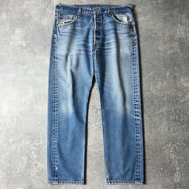 ヒゲ 00s Levis 501 ストレート デニム パンツ 36 32 / 00年代