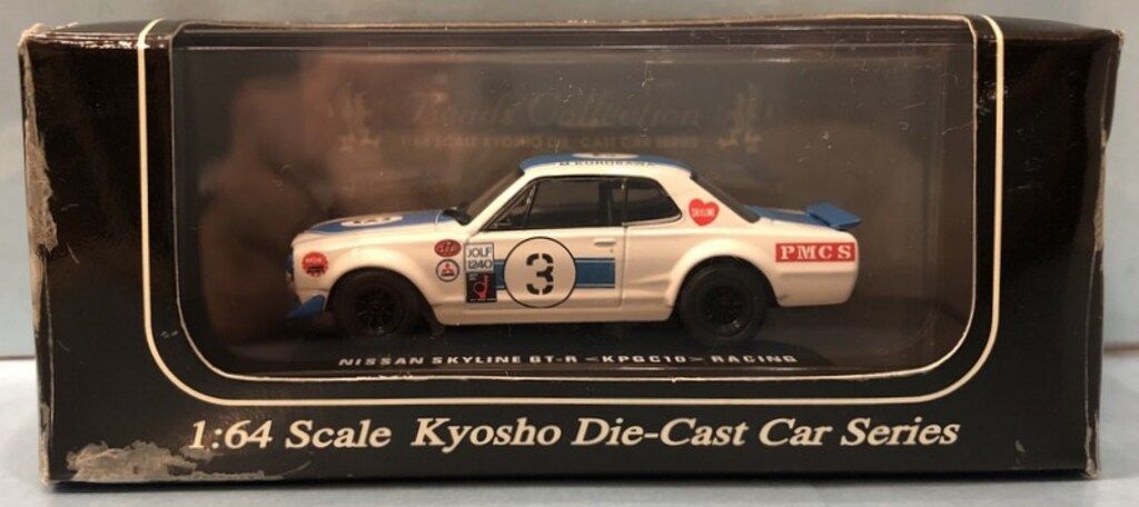 京商 1/64Beads Collection NISSAN SKYLINE GT-R(KPGC10) RACING (#3 ブルー/ホワイト) 06022D
