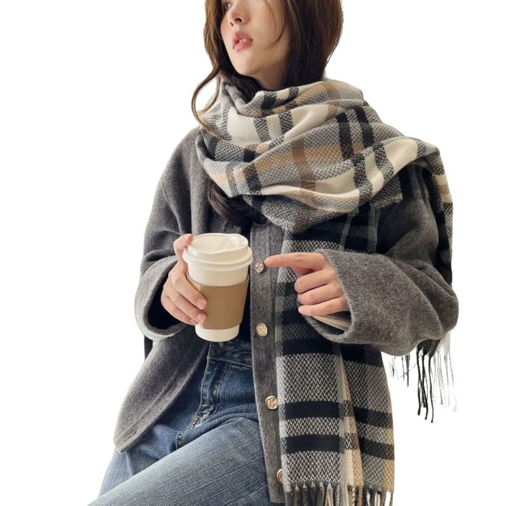 売切注意 保温 暖かい 防寒 冬 おしゃれ 秋 柔らかい ふんわり ギフト 厚手 ひざ掛け プレゼント ショール 男女兼用 誕生日 チェック柄 大判ストール クリスマスプレゼント ストール レディースマフラー チェック全7柄 マフラー VNGOLERRY