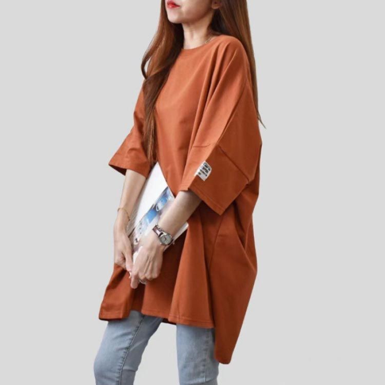 トップス ロングTシャツ Tシャツ レディース 半袖 スリット 春夏 半袖Tシャツ 大きいサイズ カジュアル おしゃれ 白 黒 春 夏 無地 シンプル ゆったり Tシャツ レディース 半袖 トップス ビッグT ロンt テールカット