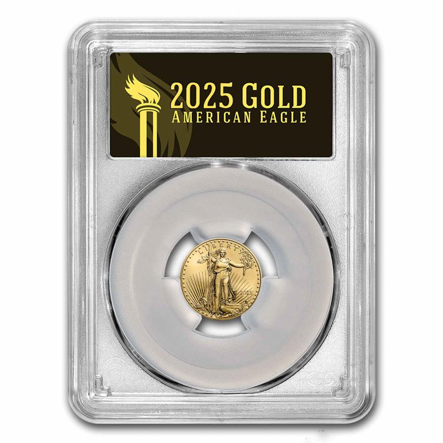 2025 1|10 oz American G Eagle MS-70 PCGS FirstStrikeR Black