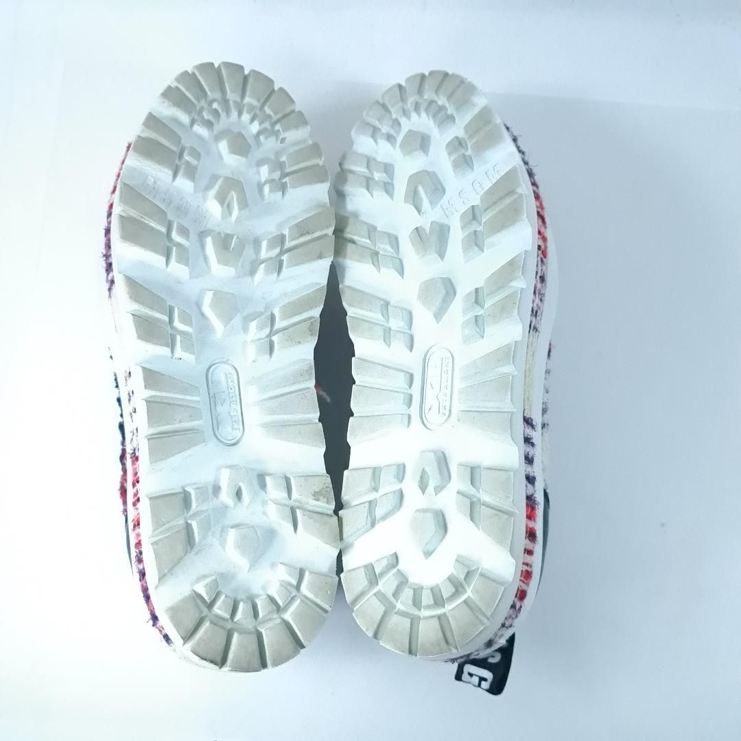 MSGM スニーカー スリッポン ツイード 35 マルチカラー 厚底 チェック 