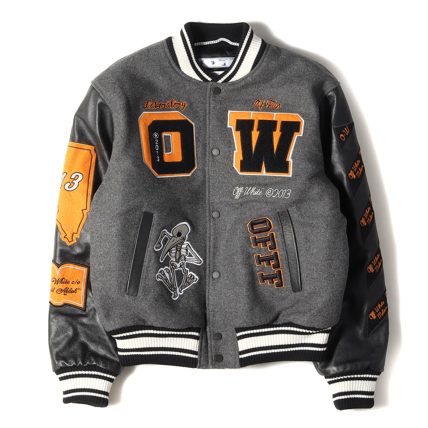 オフホワイト off white スタジャン ジャケット ブルゾン サイズS