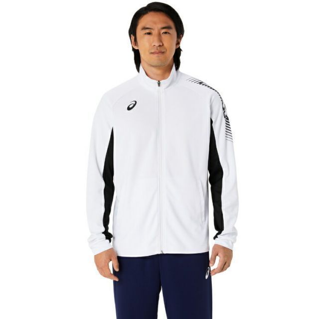 asics アシックス TEAM C DRY TRAINING JKT R ブリリアントホワイト XS 2031D929 100 | スポーツ メンズ XS ホワイト 白 服 衣類 衣料品ウェア ウエア アウタードライトレーニングジャケット ジャージ ジャ