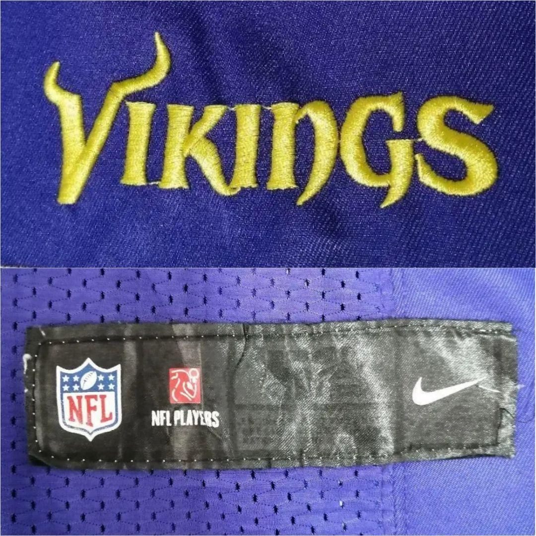 NIKE NFL ミネソタバイキングス ゲームシャツパープルXL古着