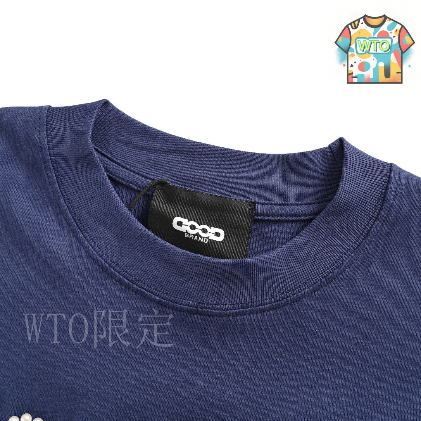 今日WTO】GOODBRAND 2025SS パール刺繍 ヘビーオーダー T シャツ