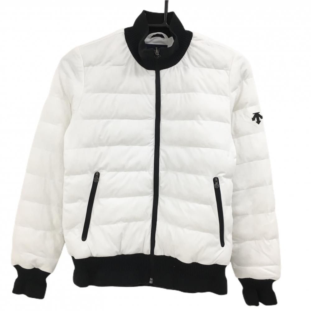 デサント 中綿ジャケット 白×黒 バイカラー  レディース M ゴルフウェア DESCENTE