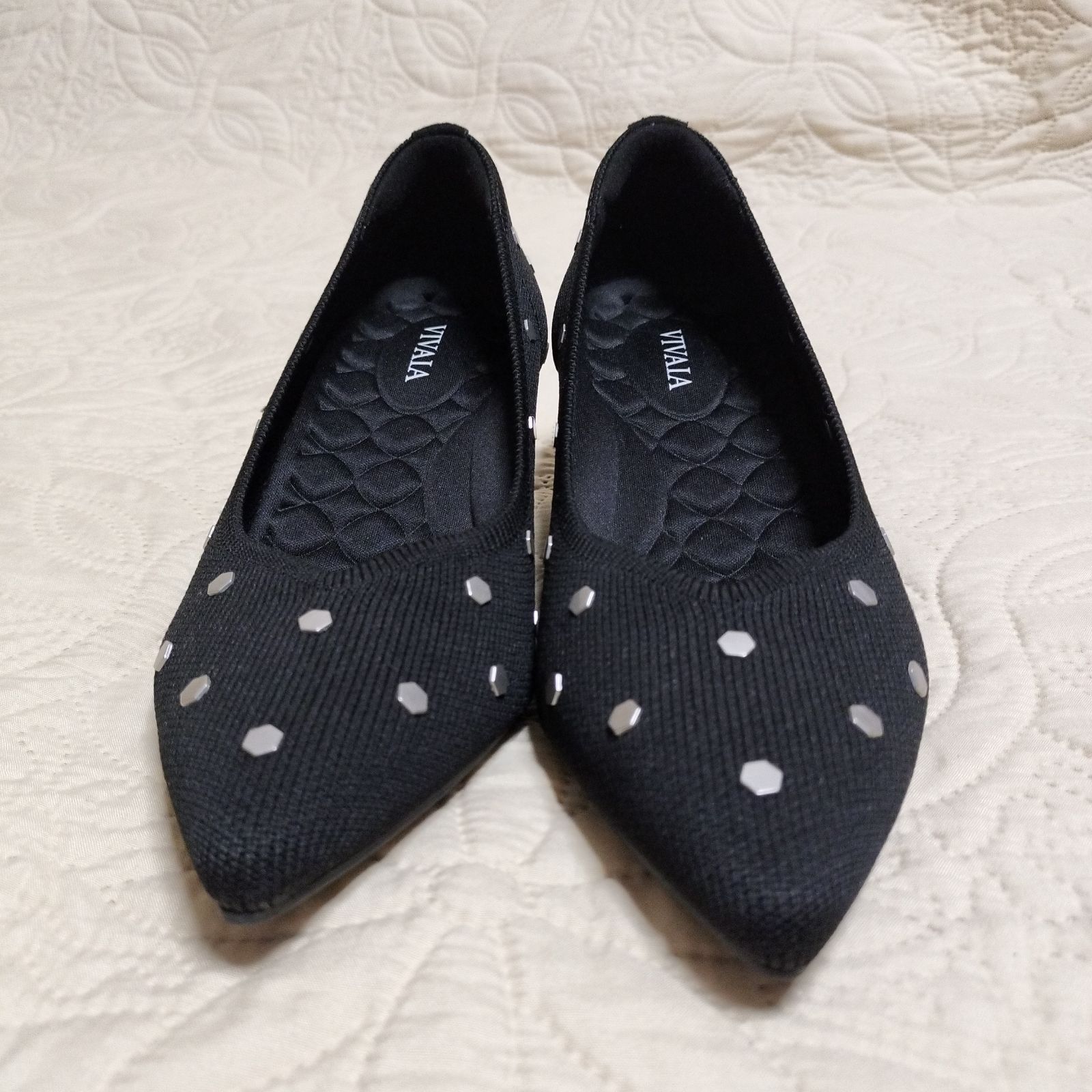 VIVAIA SCARLETT ブラックドット ヒール　24.5㎝ VIVAIA SCARLETT ブラックドット ヒール 22.5cm - メルカリ