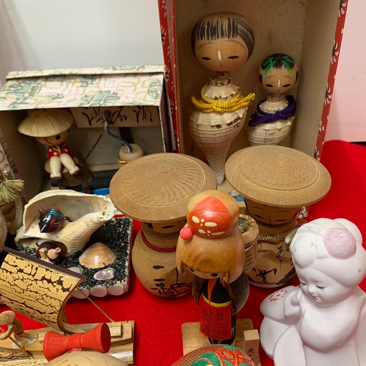 民芸品 こけし 木彫り お土産 置物 まとめ売り 35個 昭和レトロ