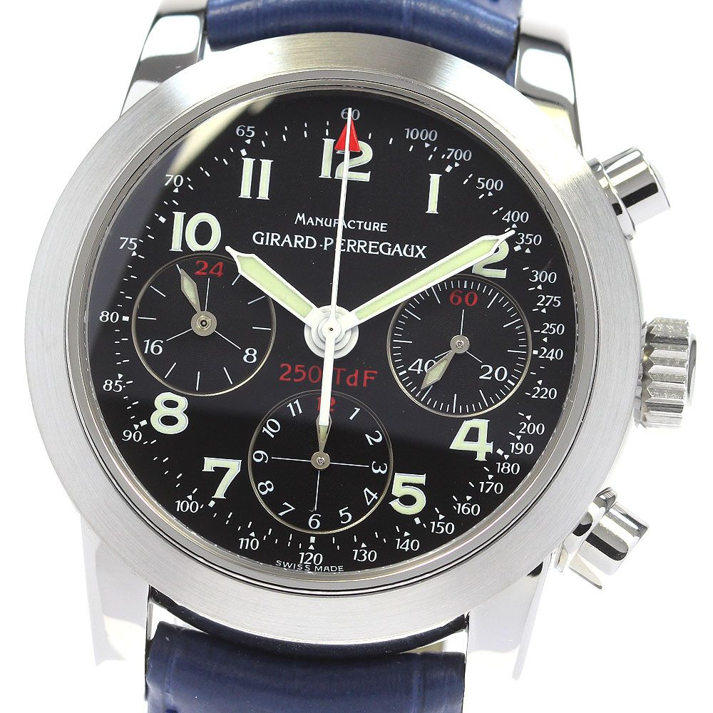 ジラール・ペルゴ GIRARD PERREGAUX 8090 フェラーリ250 クロノグラフ 自動巻き メンズ美品_812310