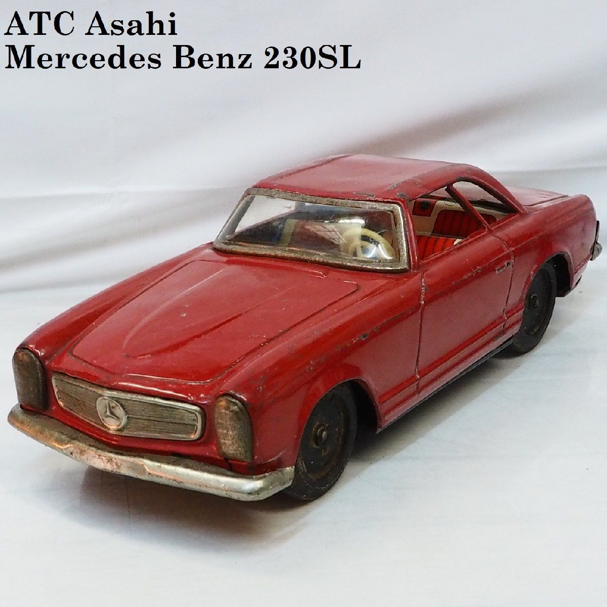 Asahi【Mercedes Benz 230SL メルセデス ベンツ 赤レッド ホイルキャップ欠】ブリキtin toy car自動車ミニカーATC旭 玩具アサヒ【箱無】0323 - メルカリ