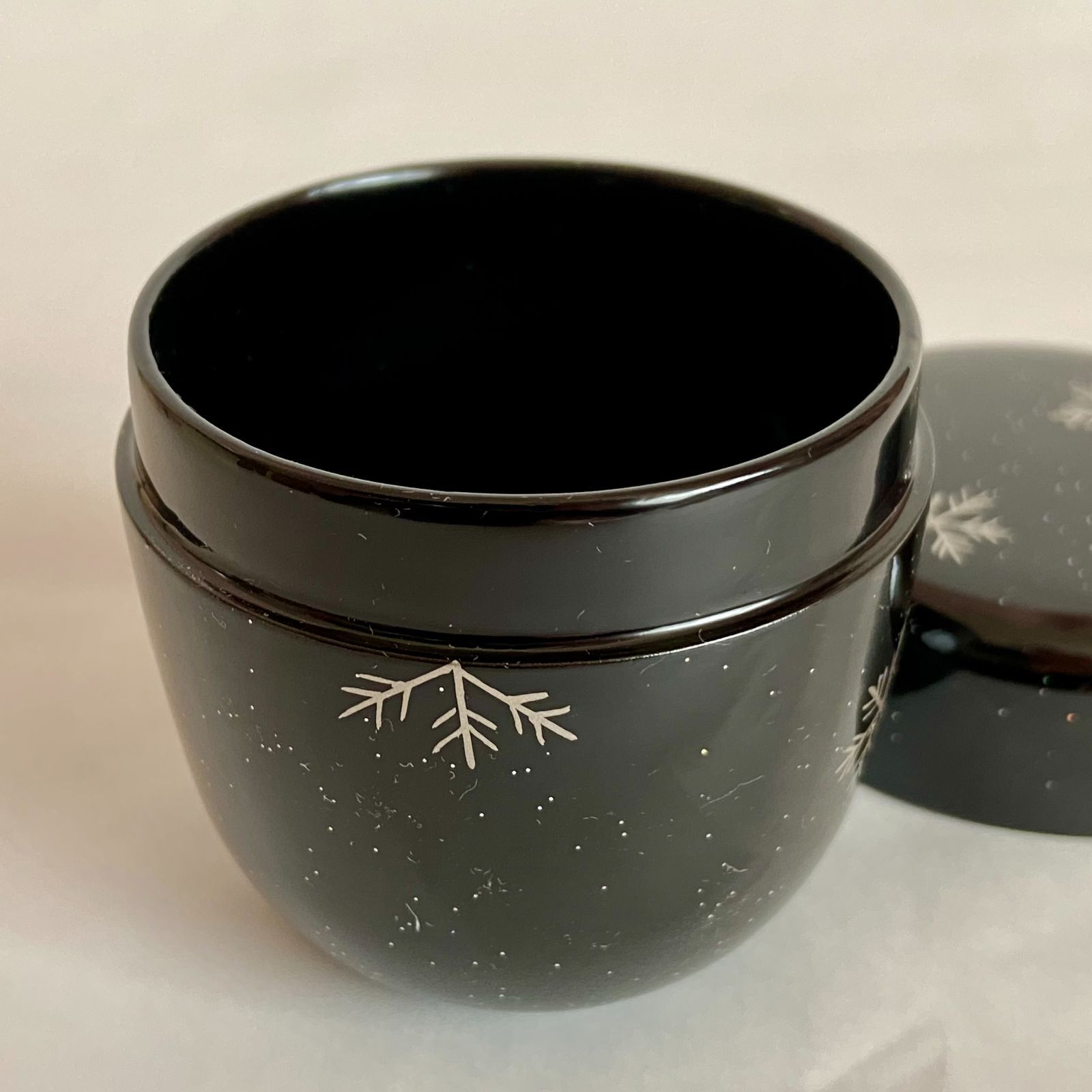 輪島塗 蓑輪一星 作 玄々斎好 歌 棗