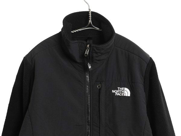なクーポン配布中! ノースフェイス デナリ ジャケット レディース M 古着 アウトドア フリース ナイロン ジャンパー フルジップ ブルゾン ハイネック ブラック