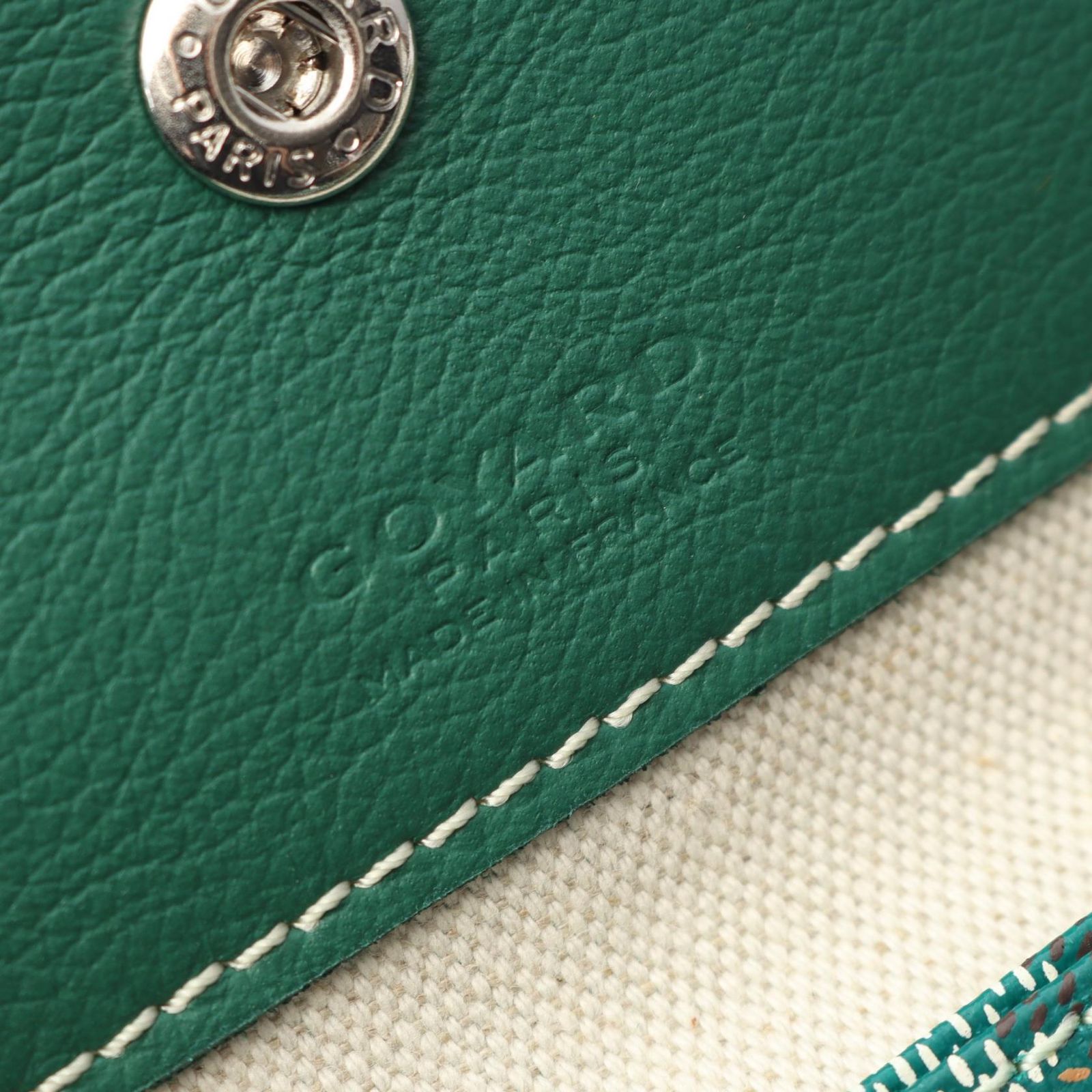 ゴヤール GOYARD トートバッグ サンルイPM グリーン PVCコーティング