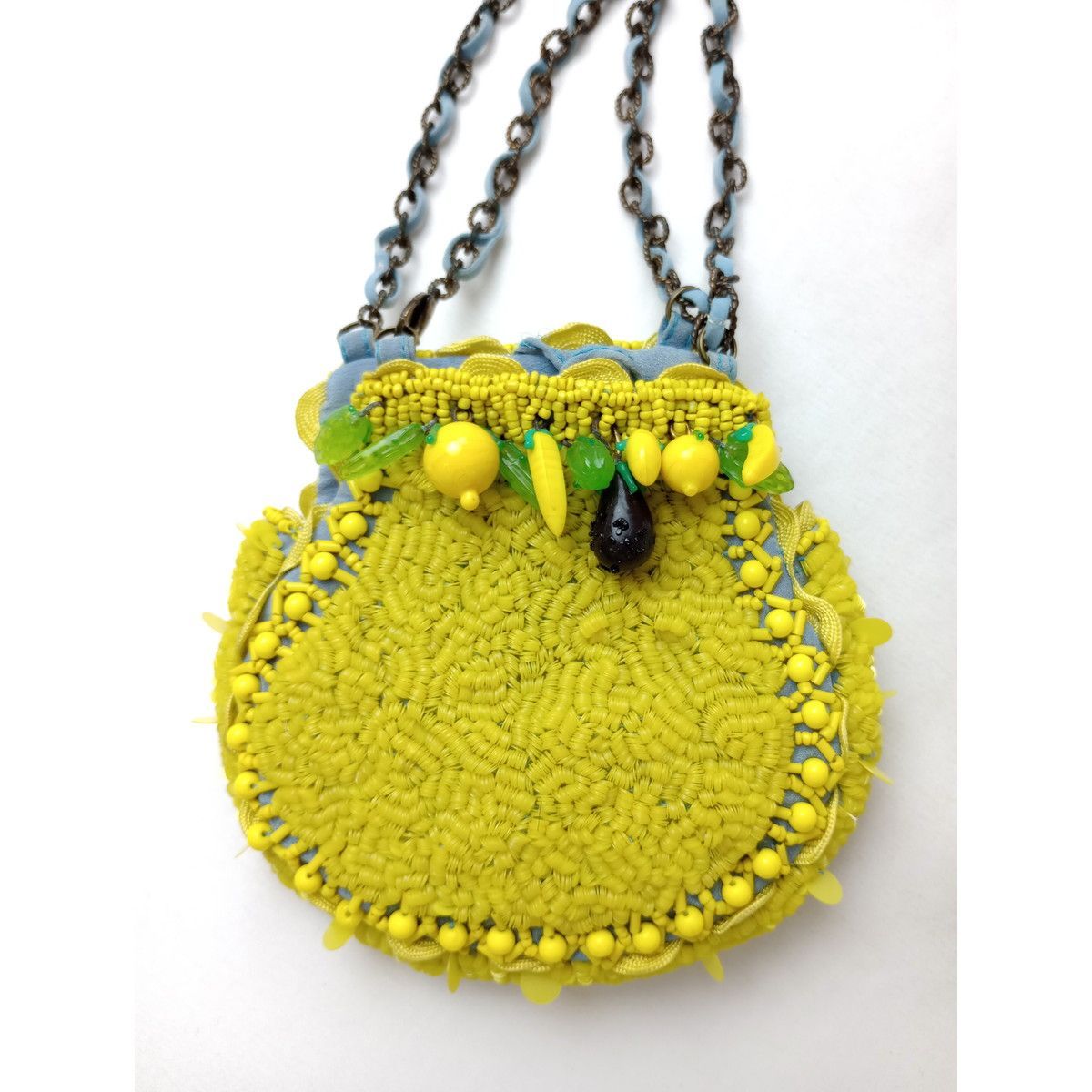 【美品】JAMIN PUECH パーティバッグ 定価16480円 JAMIN PUECH ジャマン ピュエッシュ レモンイエロー
