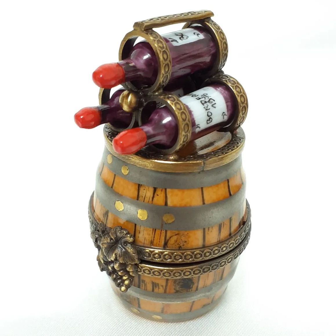 リモージュボックス ワイン樽　Wine Barrel 葡萄　ピルケース 小物入れ リモージュボックス ワイン樽 Wine Barrel 葡萄 ピルケース 小物入れ