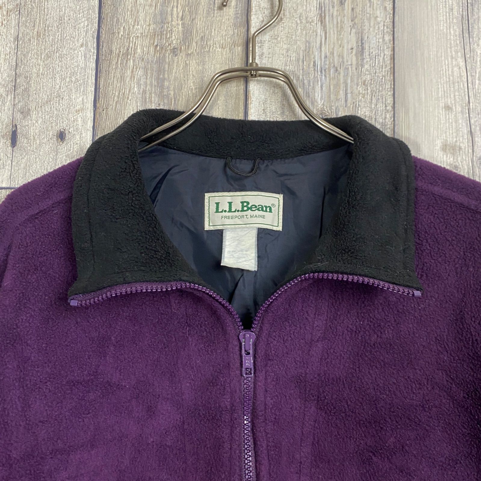 OLD L.L.BEAN 80s エルエルビーン】裏地付き 刺繍 ハーフジップ 