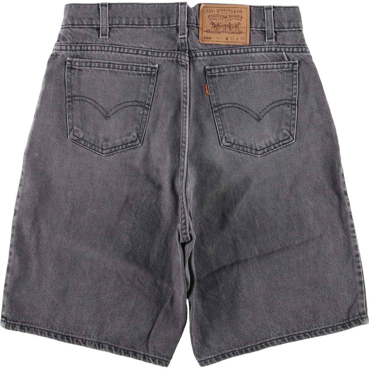 古着 リーバイス Levi s 560 LOOSE FIT オレンジタブ ブラックデニムショーツ ハーフパンツ メンズw32相当 ヴィンテージ eaa587977