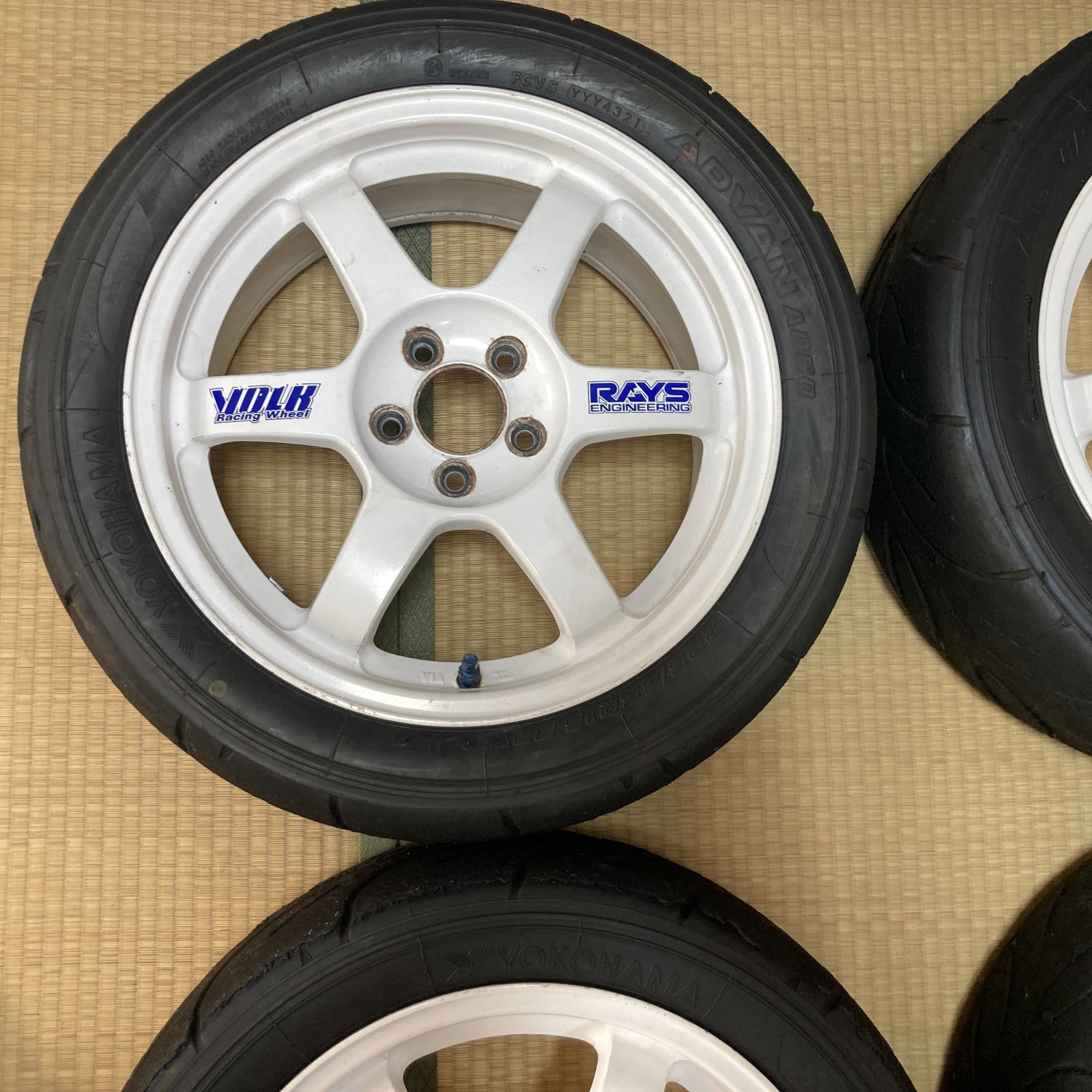 RAYS レイズ VOLK RACING TE37 7J 46 pcd100 5H 16インチ アルミホイール A050 タイヤ付け４本セット 215 50 16 ２本 225 45 16 ２本