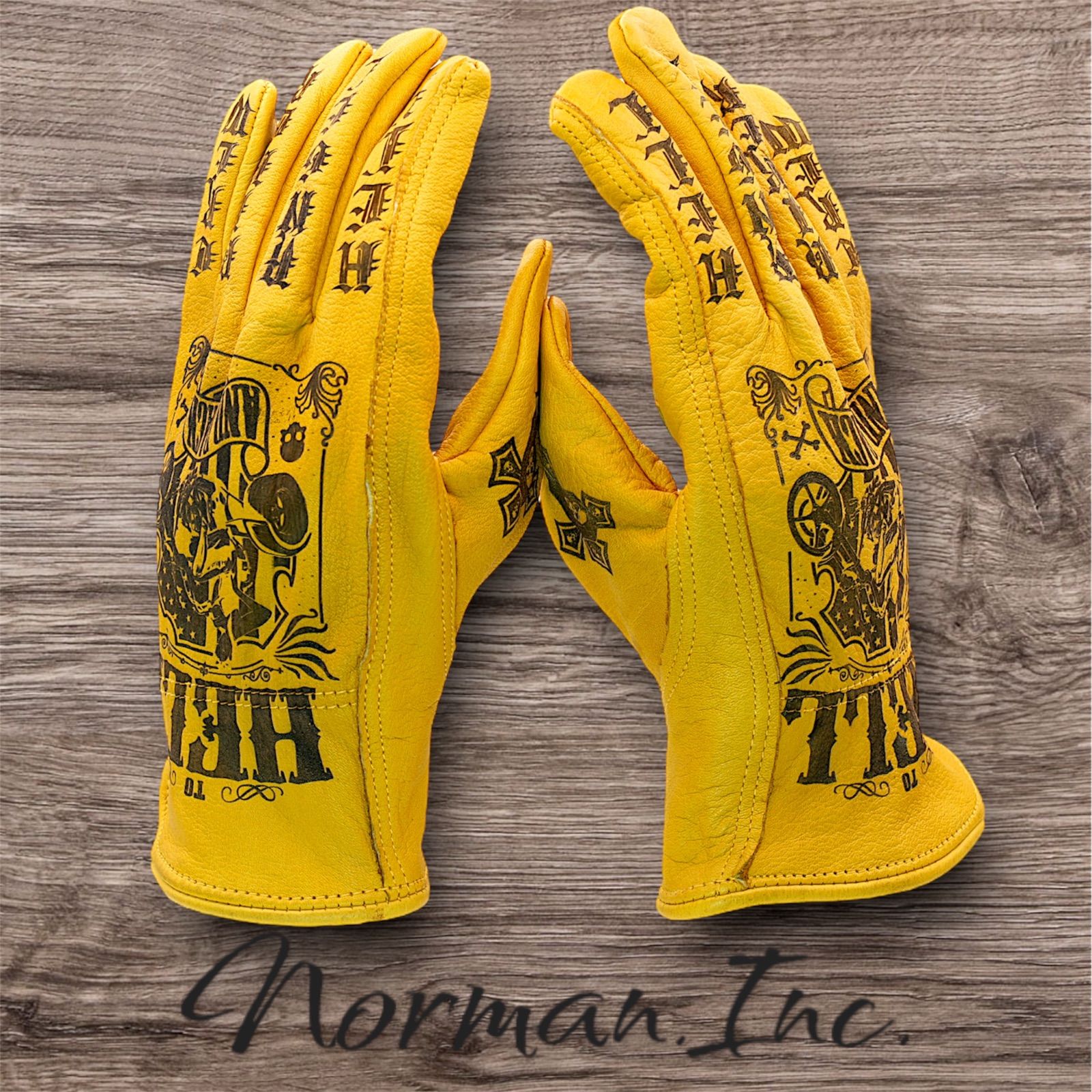 牛革　レザーグローブ　アメリカン　バイク　ハーレー　カスタム　タトゥー　手袋 Amazon | 牛革 レザーグローブ アメリカン バイク ハーレー