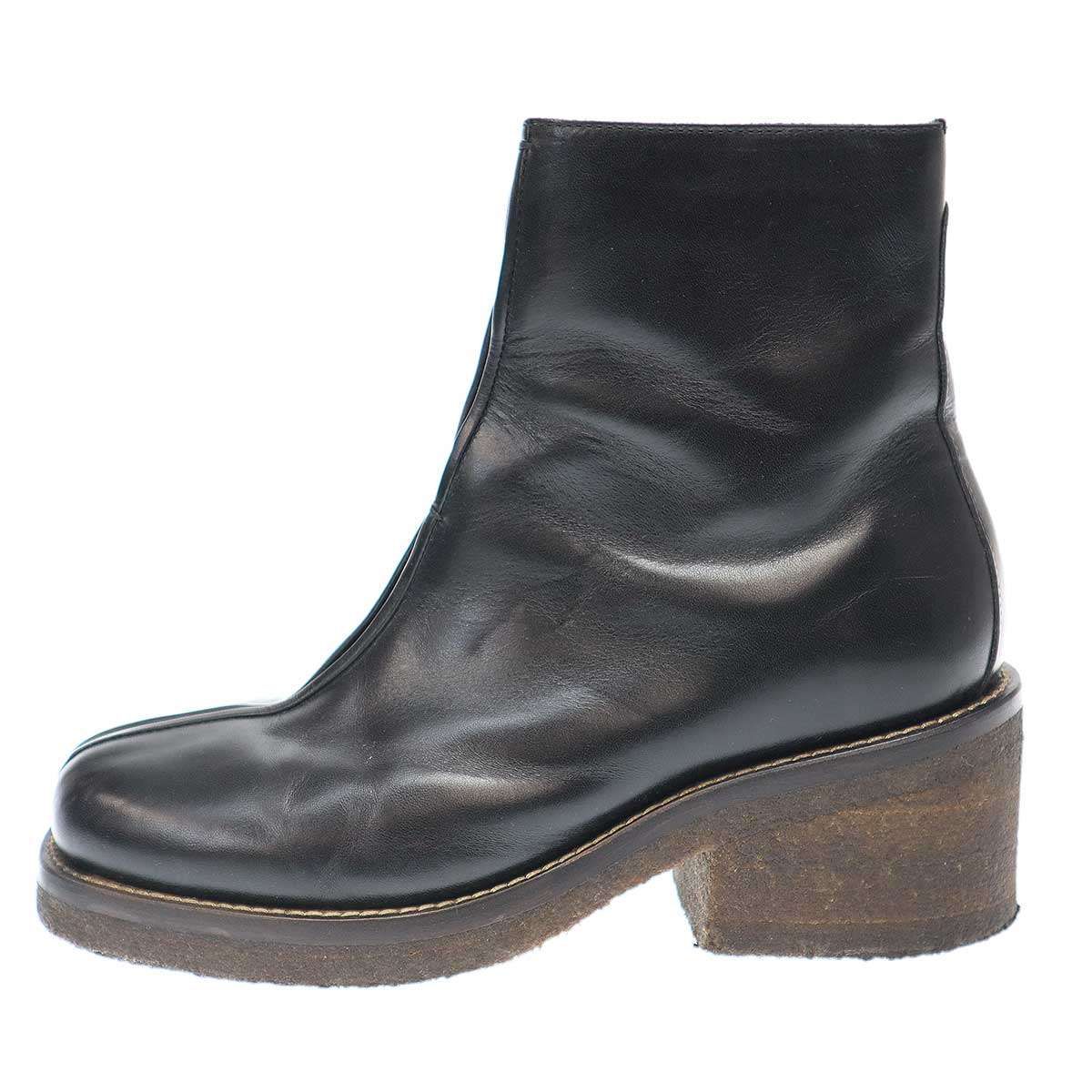【LEMAIRE】カットアウト アンクルブーツ Black Cut Out Ankle Boots | LEMAIRE