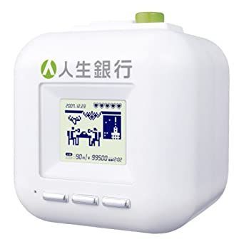 人生銀行　32×48ドット大型液晶付きCUBE型貯金箱 中古】人生銀行 32×48ドット大型液晶付きCUBE型貯金箱 - メルカリ
