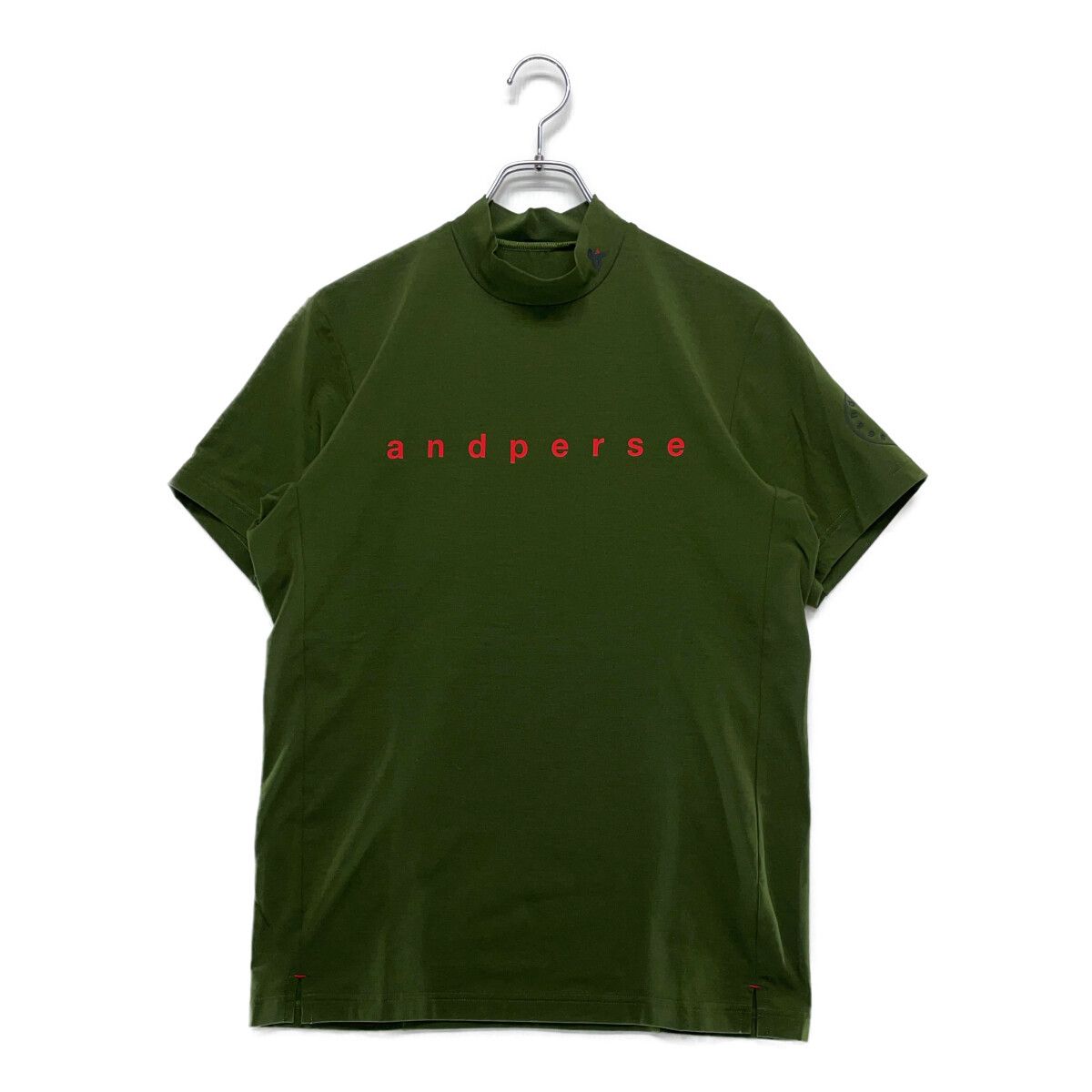 未使用品 メンズ アンパスィ and per se 半袖Ｔシャツ M 緑系 【2024年春夏モデル】