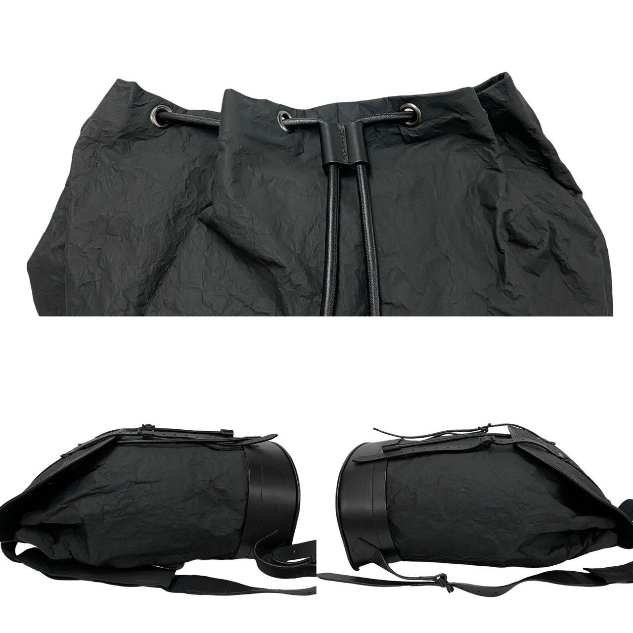 希少Maison Margiela メゾンマルジェラシワ加工レザーバックパック黒 Maison Margiela（旧Maison Martin Margiela）（バッグパック