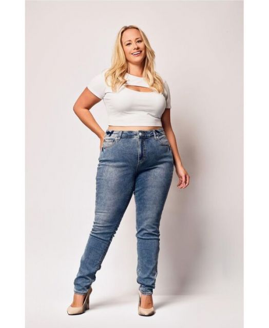 【送料無料】 スリンク レディース デニムパンツ ジーンズ ボトムス Plus Size High Rise Skinny Jeans Melody