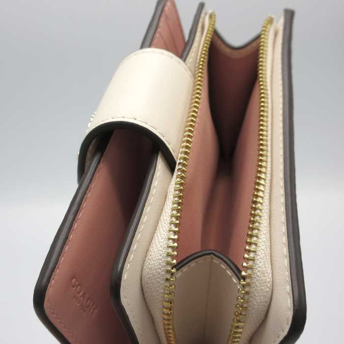 コーチ 二つ折り財布 COACH フローラル プリント ミディアムコーナー  