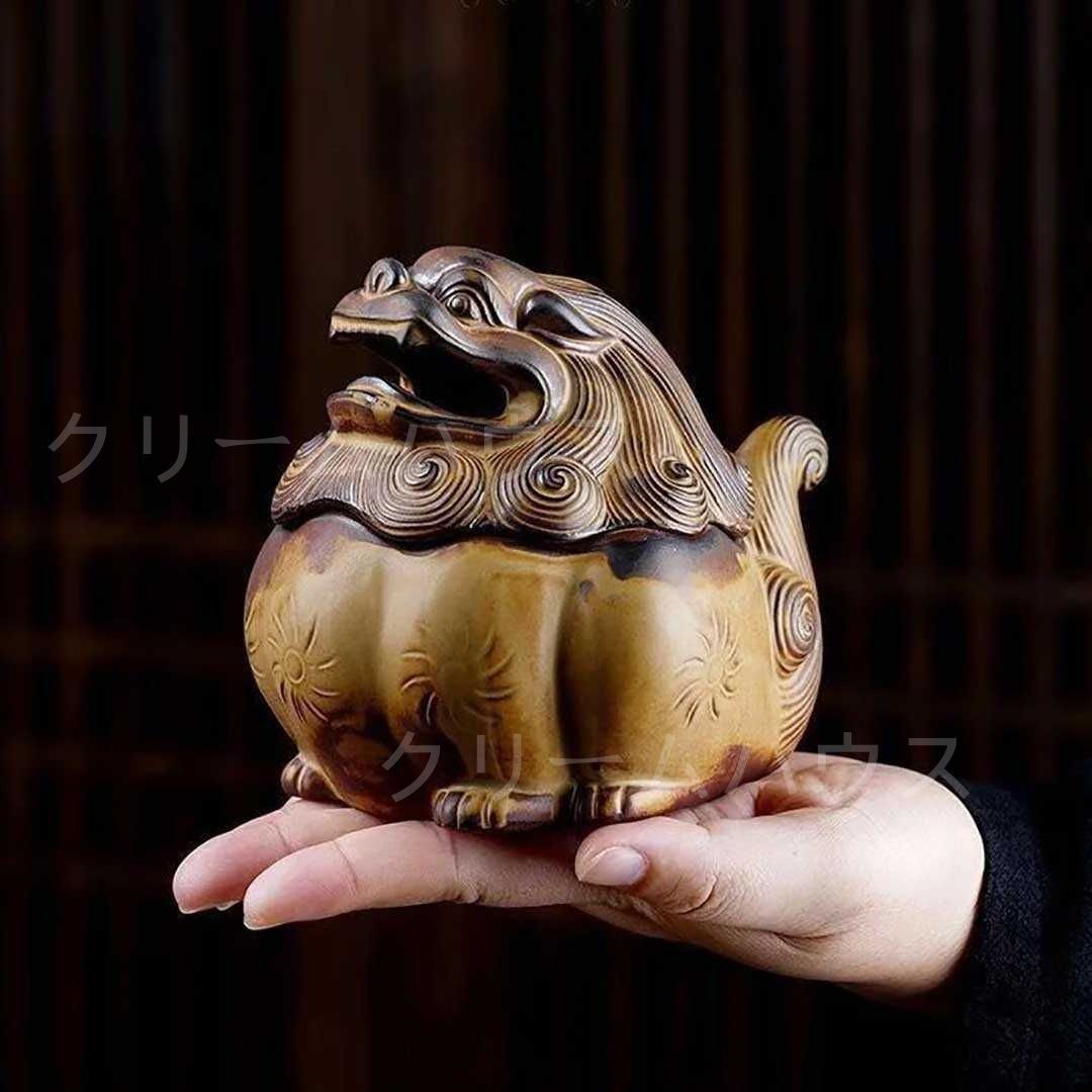 香炉 獅子 風水 開運 線香立て オブジェ 金運 幸運 アジアン