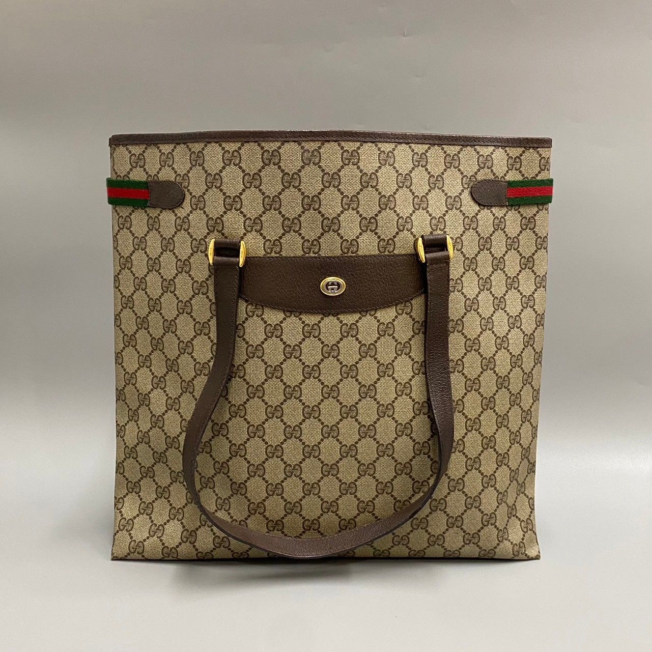 美品 GUCCI グッチ オールドグッチ ヴィンテージ GG ロゴ 金具