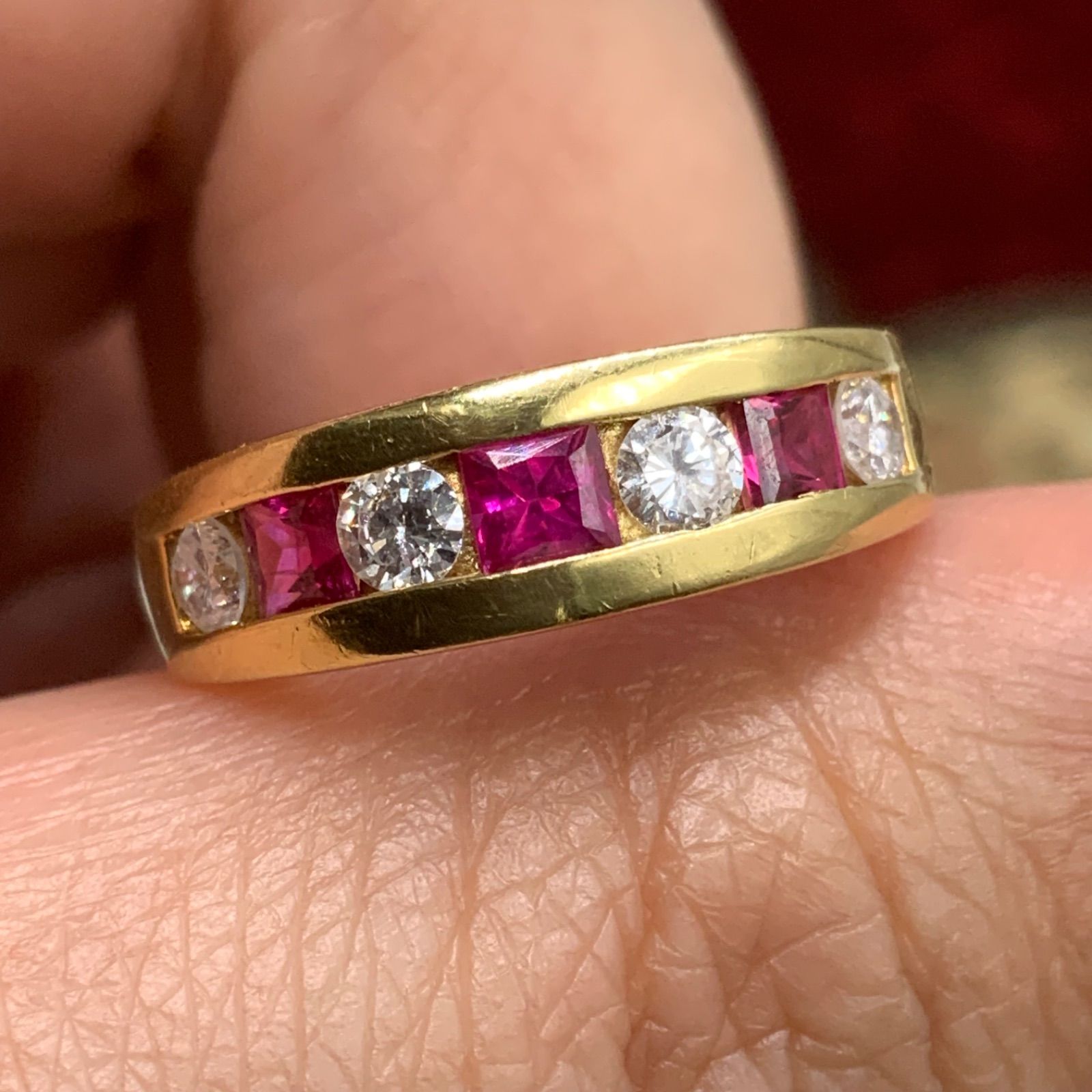 K18ルビー ダイヤモンドリング K18 ルビー ダイヤモンドリング 5.4g 約11.5号