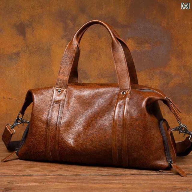 メンズ 鞄 カバン バック ファッション オシャレ アイテム 小物 革 旅行 バッグ メンズ ポータブル 大容量 カジュアル 韓国スタイル 牛革 ショルダー 出張