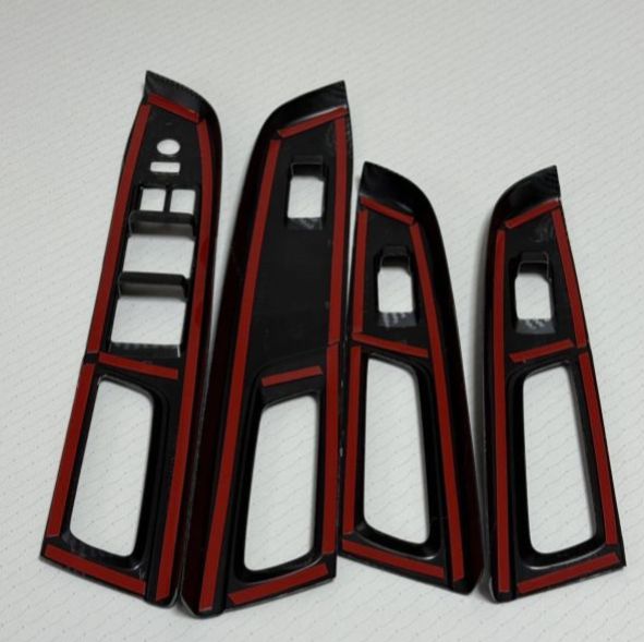 スバル WRX S4 VAG STI VAB レヴォーグ ドアスイッチパネルカバー カーボンブラック 4ピース FFCRYSTALESIA_COM