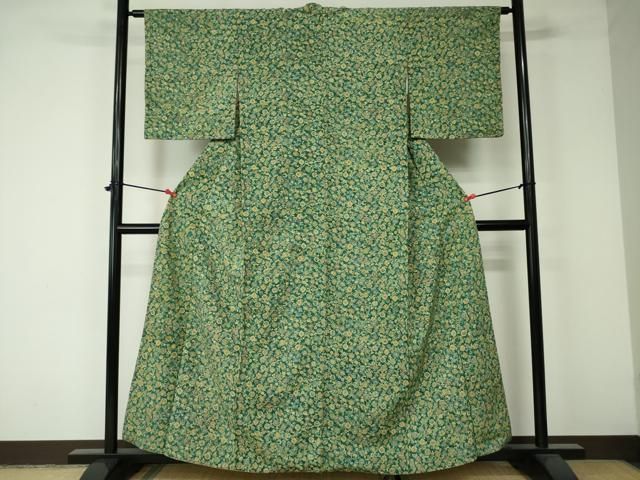 平和屋着物□上質な小紋 草花文 正絹 逸品 未使用 DAAT4768qp