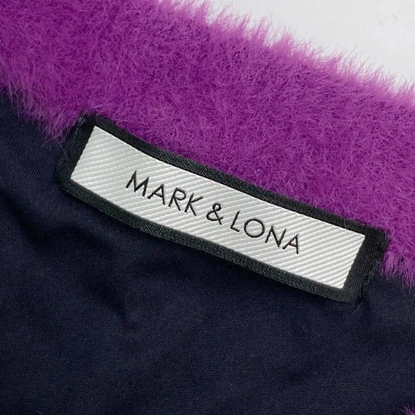 MARK & LONA 紫 Vネックセーター MARK LONA Vネックセーター 切替
