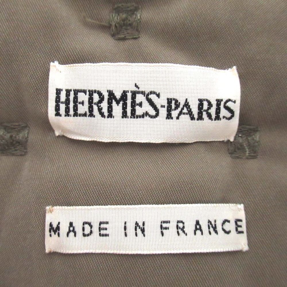 エルメス　マルジェラ期　パドックコート　サイズ　40 美品 HERMES エルメス マルジェラ期 セリエボタン 刺繍 パドック