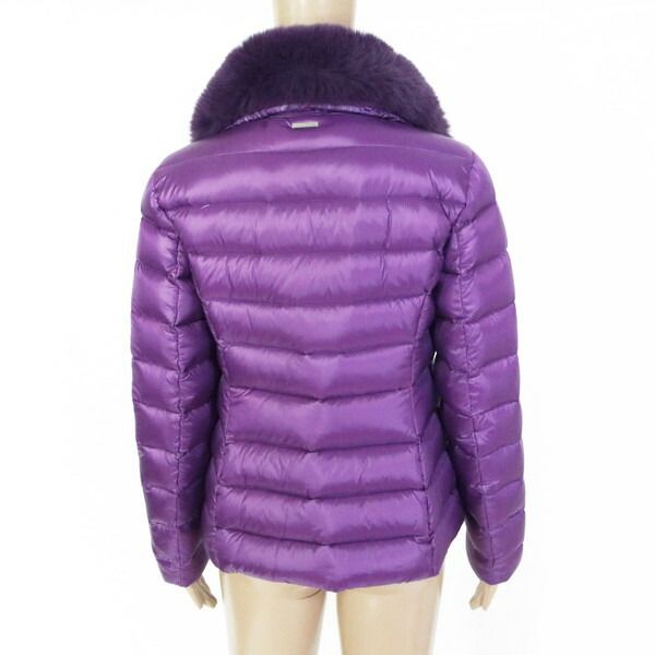 75%OFF ノーシークレッツ SNOW SECRET コート 42 ECO157 S Mサイズ パープル レディース ダウンコート アウター ファー付き