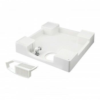 テクノテック 洗濯機用給水栓付防水パン フォーセットパン TPF640-CW2-G1 ガード1枚付 ニューホワイト
