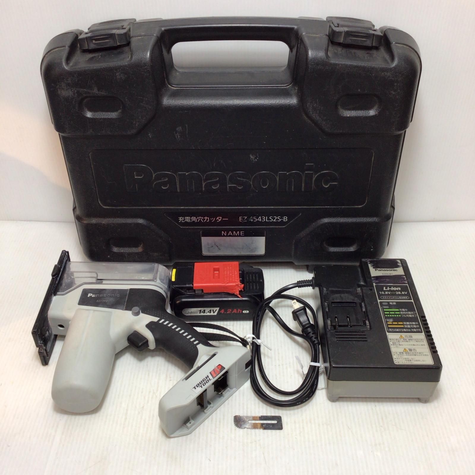 ΘΘPanasonic パナソニック 角穴カッター 程度B 充電器 充電池1個 ケース付 コードレス式 18v 不明 EZ4543