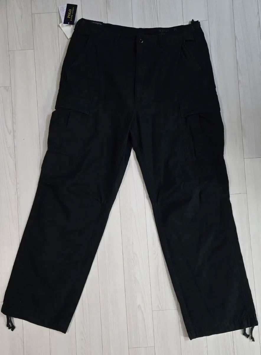 ポロ Ralph Lauren ラルフローレン リップストップ ユーティリティー カーゴ パンツ 黒