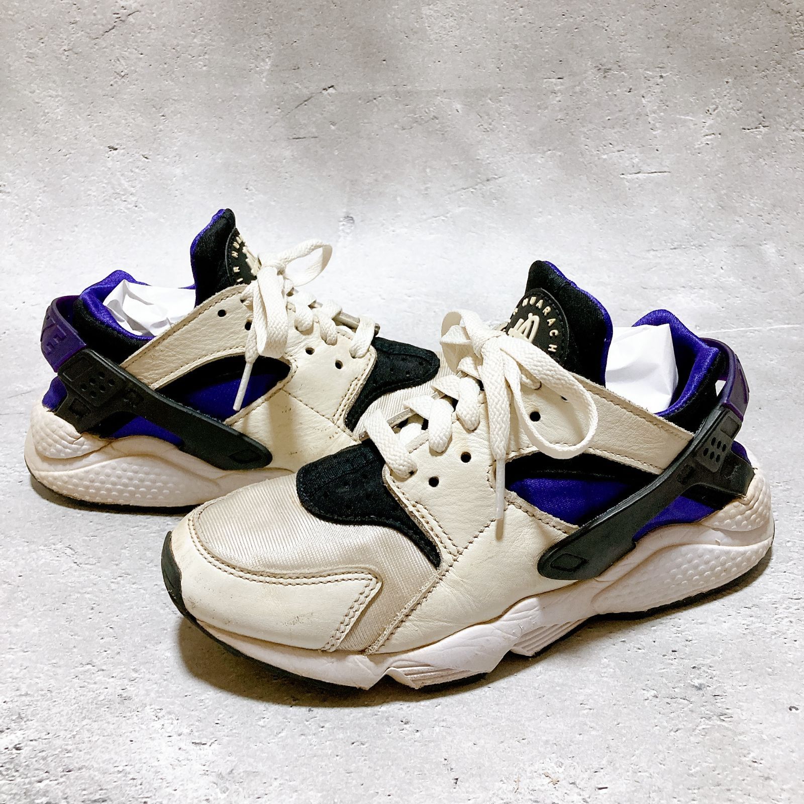 定価 ¥15,400 NIKE W AIR HUARACHE 白/紫 23センチ