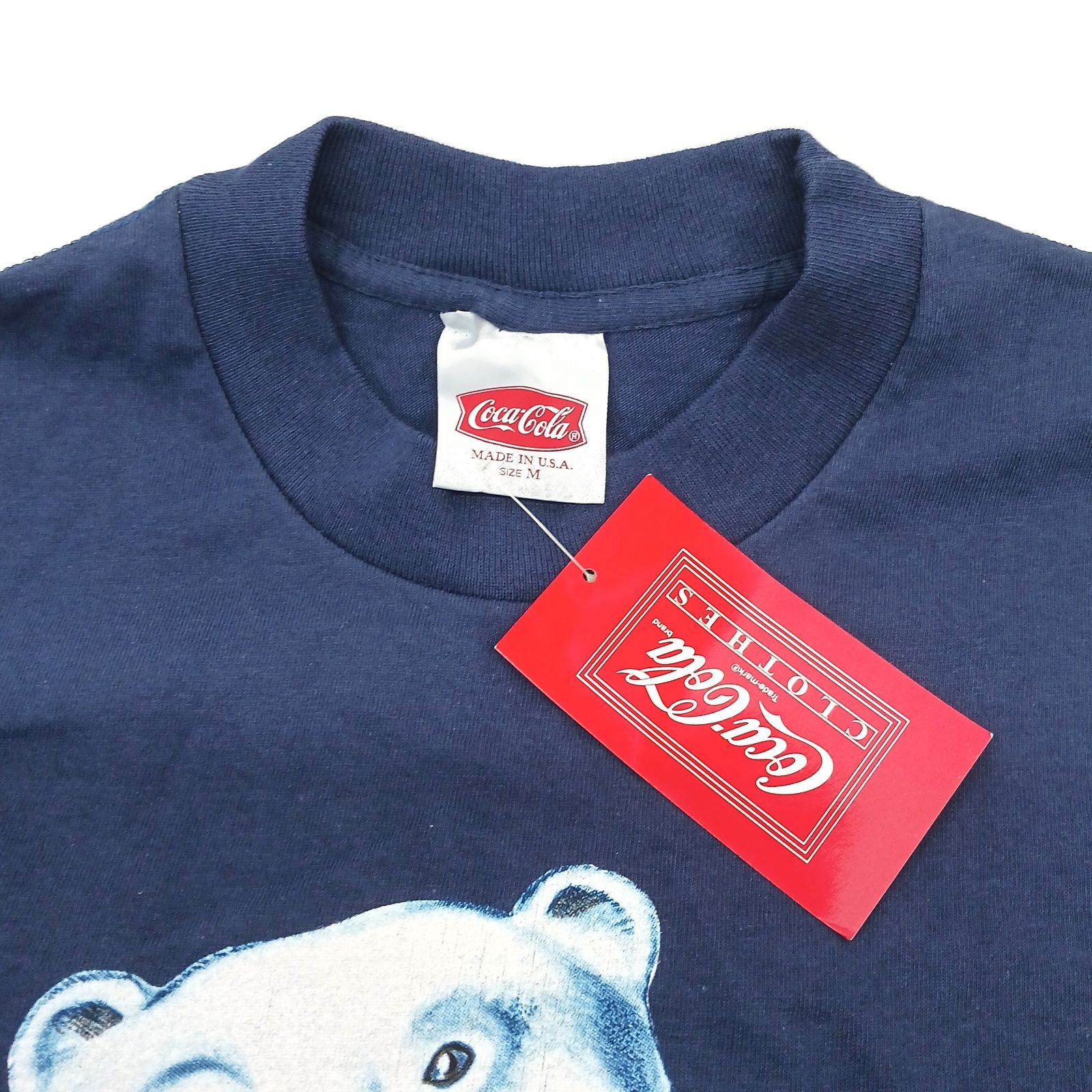 【90sビンテージ】Coca-Cola コカコーラ シロクマ Tシャツ サイズM USA製 90s VINTAGE COCA COLA 企業物 シロクマ プリント 半袖
