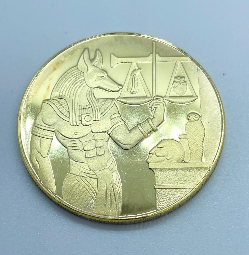 古代エジプト コイン アヌビス ファラオ メダル 死者の書 ゴールド
