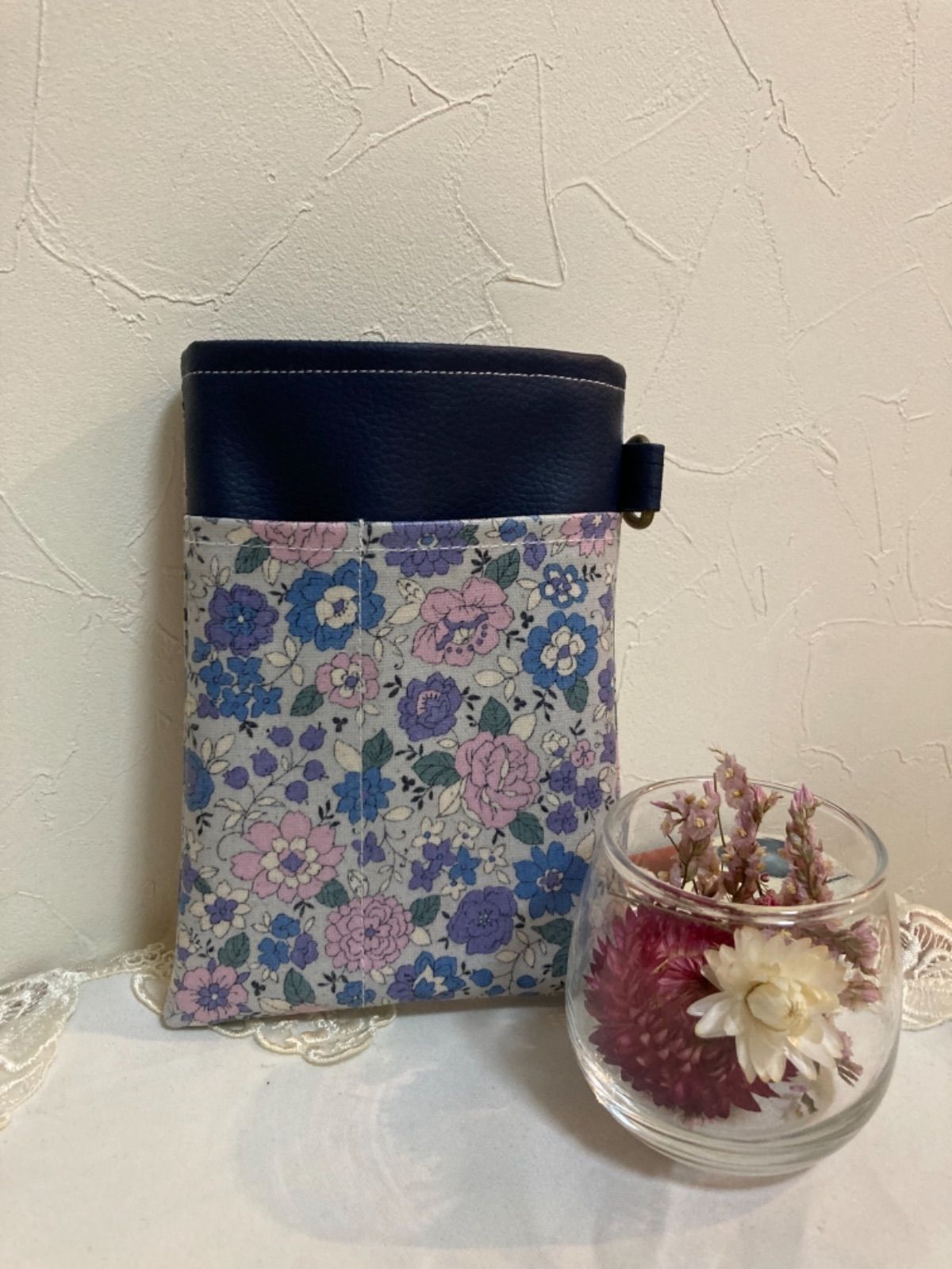 花柄ナースポケットペンケース オーガナイザー ハンドメイド